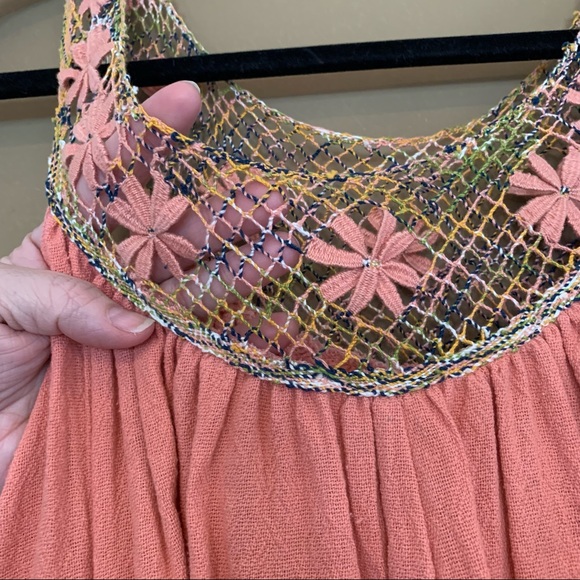 NWT Fairloom Floral Embroidered Sleeveless Scoopneck Ruched Mini Short Dress - Picture 4 of 7